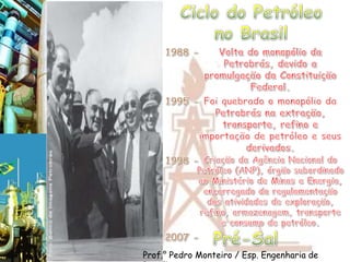 Ciclo do Petróleo no BrasilProf.° Pedro Monteiro / Esp. Engenharia de Petróleo