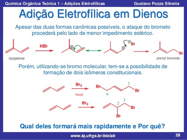 Aula 21 24 adição eletrofílica a alcenos