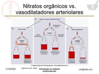 Nitratos orgânicos vs. vasodilatadores arteriolares Lüllmann et al., 2005 