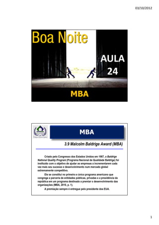 Aula 24 mba | PDF