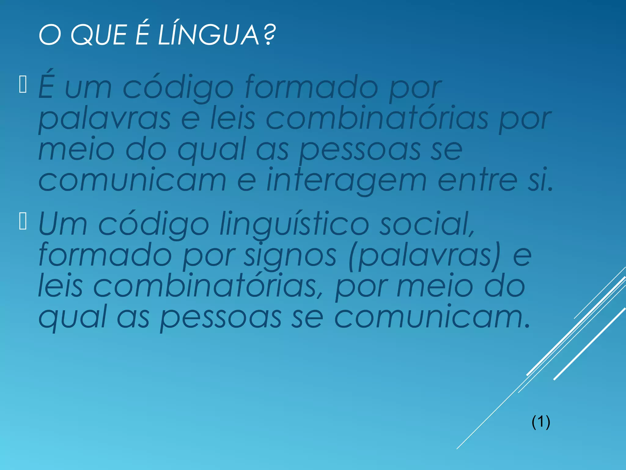 Aula 24 abril concepção de língua e linguagem, signo e fala | PPT