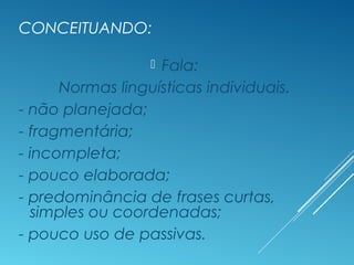 Aula 24 abril concepção de língua e linguagem, signo e fala | PPT