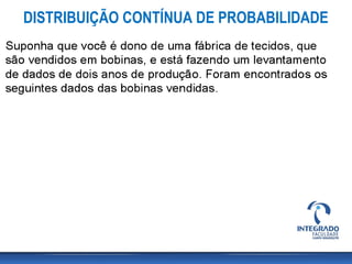 DISTRIBUIÇÃO CONTÍNUA DE PROBABILIDADE
 