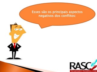 Esses são os principais aspectos
negativos dos conflitos:
 
