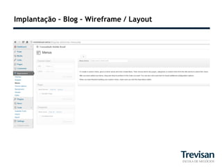 Implantação – Blog – Wireframe / Layout
 