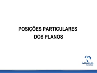POSIÇÕES PARTICULARESPOSIÇÕES PARTICULARES
DOS PLANOSDOS PLANOS
 