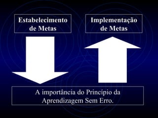 Estabelecimento        Implementação
   de Metas              de Metas




     A importância do Princípio da
       Aprendizagem Sem Erro.
 
