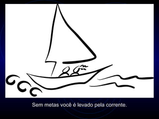 Sem metas você é levado pela corrente.
 