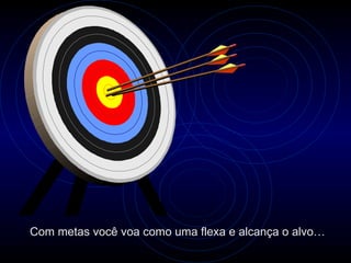 Com metas você voa como uma flexa e alcança o alvo…
 