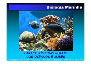 Biologia Marinha




                     CARACTERÍSTICAS GERAIS
                      DOS OCEANOS E MARES
Universidade Federal Rural de Pernambuco - Departamento de Biologia – Prof. Marcos Souto Alves
 