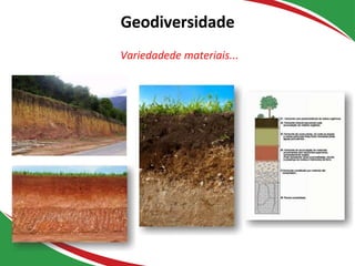 Geodiversidade
Variedadede materiais...
Solos
 