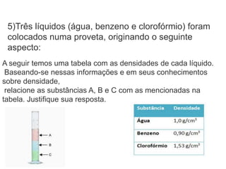 Aula 2 densidade ensino fundamental | PPTX