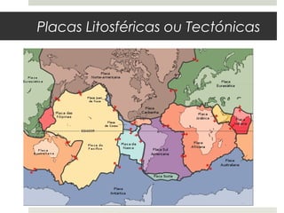 Placas Litosféricas ou Tectónicas
 