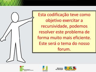 Operações: ElementoEm

Neste caso, não existe um índice, é necessário
percorrer a lista até chegar na posição desejada.
ElementoEm( L, i)
Se L = Vazia entao
senao

Como sempre, preciso tratar os
casos quando a lista é vazia e
quando não é:

 