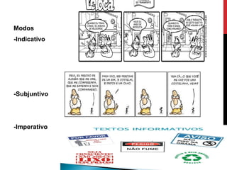 Modos
-Indicativo
-Subjuntivo
-Imperativo
 