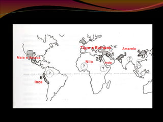 Tigre e   Eufrates Amarelo Indo Nilo Inca Maia e Azteca 