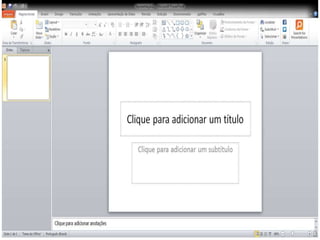 POWERPOINT 
Em português se 
escreve LEIAUTE 
e significa um 
esboço 
mostrando a 
distribuição 
física, tamanhos 
e pesos de 
elementos como 
texto, gráficos 
ou figuras num 
determinado 
espaço. 
Turma: T 2506 A Aula: 02 Pág: 14 à 19 Data: 12/09/2014 
 