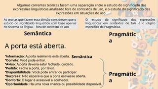 AULA 2 SEMANTICA E Pragmática LÍMGUA PORTUGUESA | PPTX