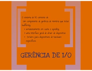 Gerência de Processos, Gerência de Memória - Sistemas Operacionais