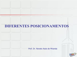 DIFERENTES POSICIONAMENTOS Prof. Dr. Nonato Assis de Miranda  