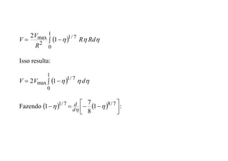  
 

1
0
7
/
1
2
max 1
2


 Rd
R
R
V
V
Isso resulta:
 
 

1
0
7
/
1
max 1
2 

 d
V
V
Fazendo     








 7
/
8
7
/
1
1
8
7
1 
 
d
d :
 