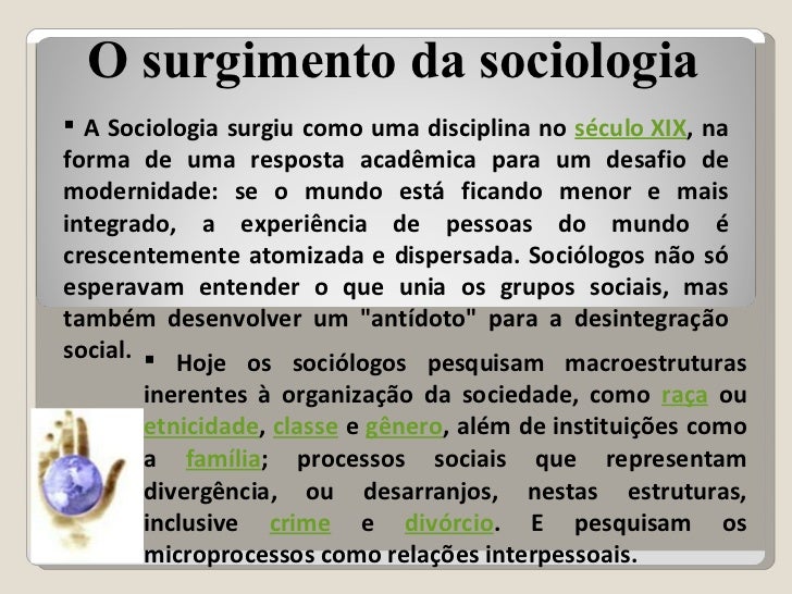 Como A Sociologia Ficou Conhecida Em Seu Surgimento