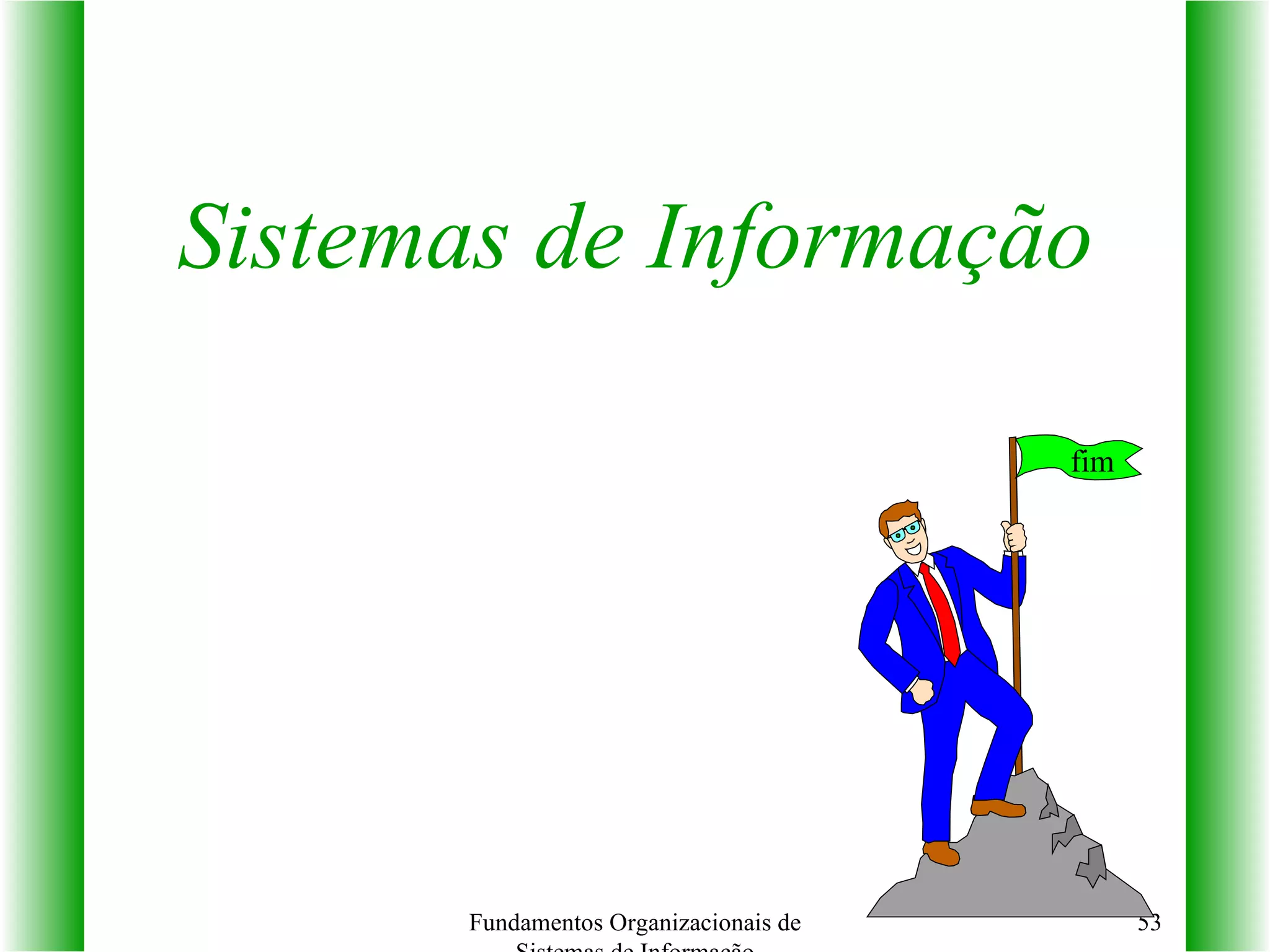 Fundamentos Organizacionais de Sistemas de Informação Sistemas de Informação fim 