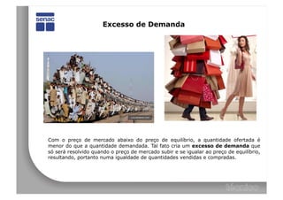 Excesso de Demanda




Com o preço de mercado abaixo do preço de equilíbrio, a quantidade ofertada é
menor do que a quantidade demandada. Tal fato cria um excesso de demanda que
só será resolvido quando o preço de mercado subir e se igualar ao preço de equilíbrio,
resultando, portanto numa igualdade de quantidades vendidas e compradas.
 