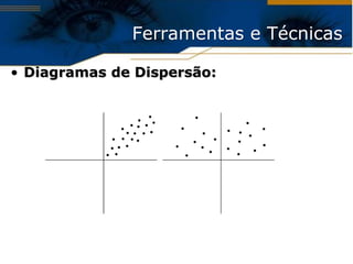 Ferramentas e Técnicas

• Diagramas de Dispersão:
 
