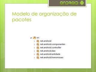 Modelo de organização de
pacotes
 