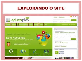 EXPLORANDO O SITE
 