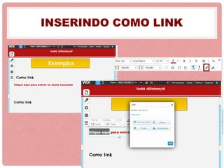 INSERINDO COMO LINK
 