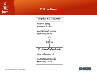 Instrutor Daniel Bernardo
Polimorfismo
 