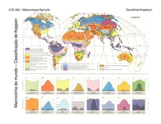 LCE 360 - Meteorologia Agrícola Sentelhas/Angelocci
ClassificaçãodeKoppenMacroclimadomundo–ClassificaçãodeKoppen
 