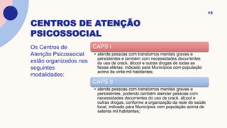 SAUDE MENTAL - REDES DE ATENÇÃO PSICOSSOCIAL (RAPS) | PPTX
