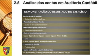 2.5 Análise das contas em Auditoria Contábil  