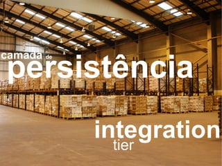 camada de
persistência
            integration
              tier
 