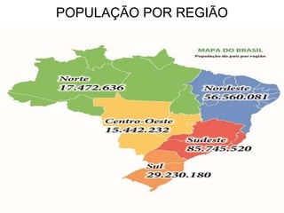 POPULAÇÃO POR REGIÃO
 