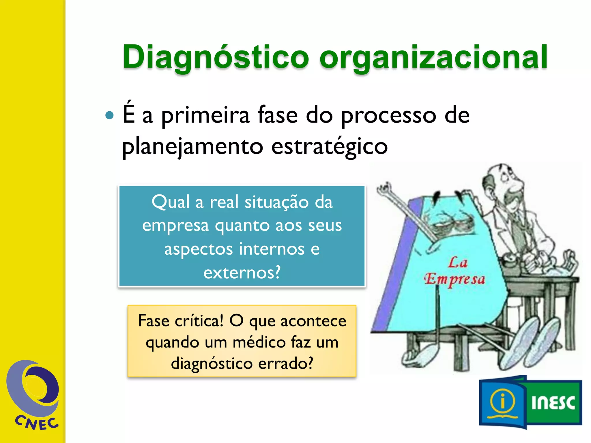 Aula 3 - Diagnóstico organizacional: análise de ambientes e cenários | PDF