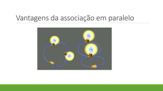 Vantagens da associação em paralelo
 