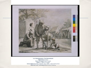 Les Saltimbanques; The Mountebank
                     Object:Watercolour
                Place of origin:France (made)
                  Date:ca. 1866-67 (made)
Artist/Maker:Daumier, Honoré, born 1808 - died 1879 (artist)
       Materials and Techniques:Watercolour drawing
 