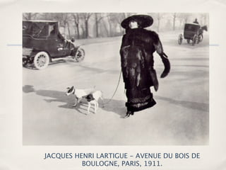 JACQUES HENRI LARTIGUE - AVENUE DU BOIS DE
          BOULOGNE, PARIS, 1911.
 