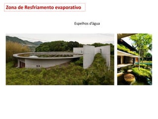 Espelhos d’água
Zona de Resfriamento evaporativo
 
