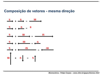 Composição de vetores - mesma direção 