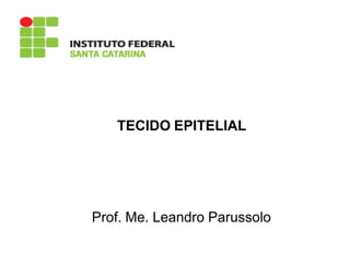TECIDO EPITELIAL
Prof. Me. Leandro Parussolo
 