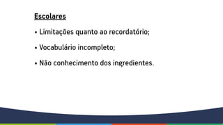 Avaliação nutricional: avaliação do consumo alimentar