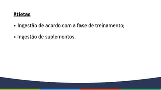 Avaliação nutricional: avaliação do consumo alimentar