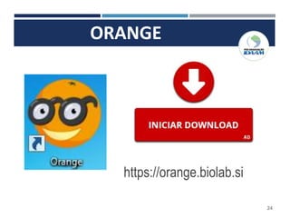 ORANGE
24
https://orange.biolab.si
 