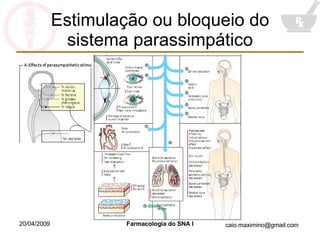 Estimulação ou bloqueio do sistema parassimpático 