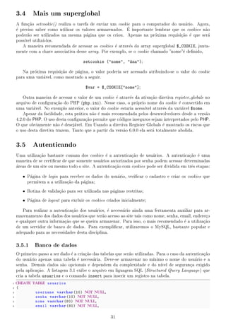 car a cor de fundo de uma tabela
           e
    e aplique nesta pgina.
                     a
 8. Crie uma pgina para o cadastramento (form.html) de um usurio na intranet de uma empresa.
              a                                               a
    O formulrio deve conter os campos: nome completo, setor (compras, vendas ou  